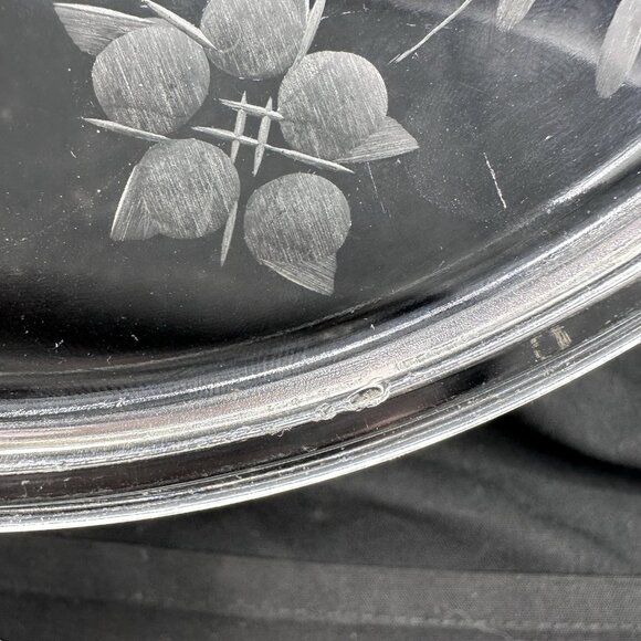 Vtg Pyrex Clear Glass Casserole w/ Etched Floral Lid 023 1.5 QT 623-C 1950s-60s - Picture 14 of 16